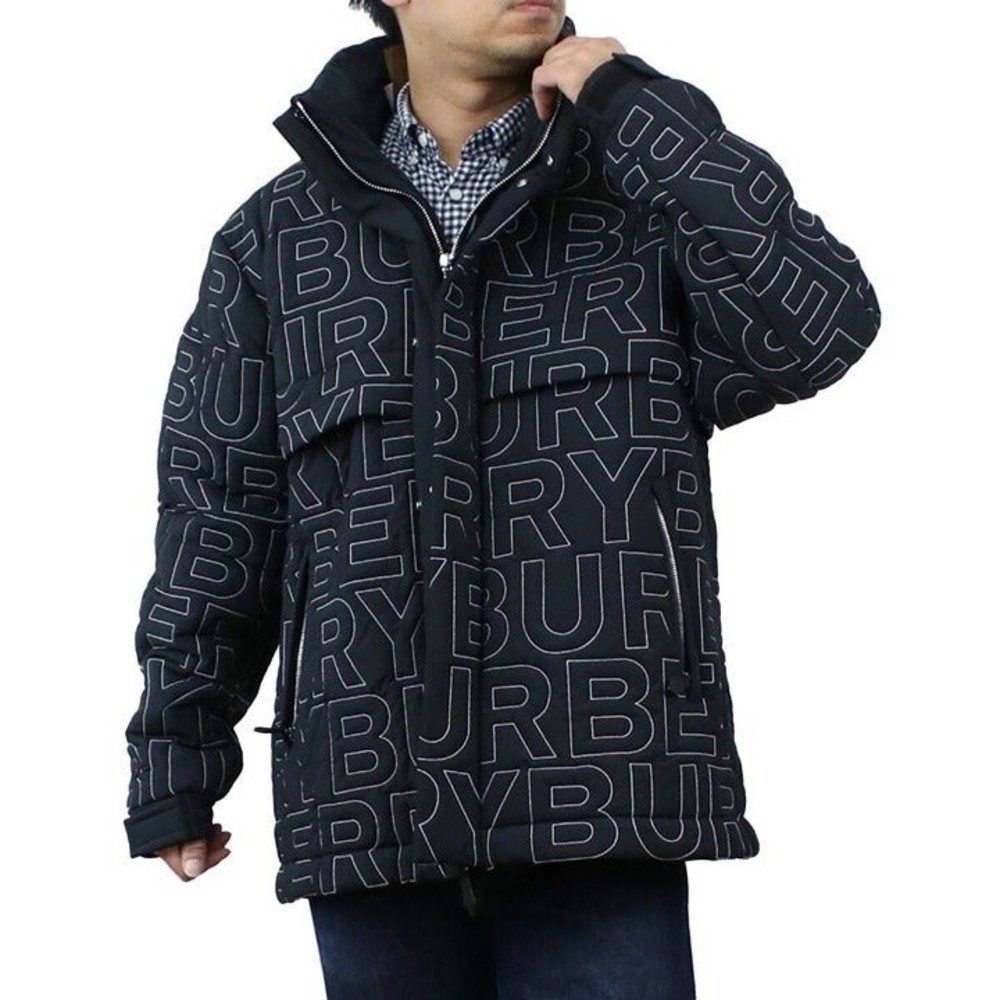 Burberry Dainton Logo Quilted Jacket Black Mens XL